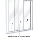 Ver imagem 5 de Porta de Alumínio de Correr Lateral 3 Folhas 215x150cm Lucasa Ideale Branco