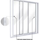 Ver imagem 6 de Porta de Alumínio de Correr Lateral 3 Folhas 215x150cm Lucasa Ideale Branco