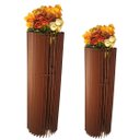 Ver imagem 1 de Vaso de Chão Decorativo Grande Torre -:marrom/kit com 2 - 70x20cm e 60x20cm