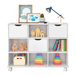 Nicho Organizador c/ 3 Gavetas com Rodízio Roterdã Q01 - Amarena Móveis - 4