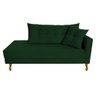 Recamier Azura 140cm com Almofada Lado Esquerdo Suede Verde - Amarena Móveis - 1