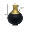 Ver imagem 3 de Vaso de Cerâmica Decorativo Colonial Vintage Preto Dourado Fort Line Vaso Cerâmico Decorativo Coloni