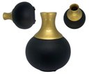 Ver imagem 2 de Vaso de Cerâmica Decorativo Colonial Vintage Preto Dourado Fort Line Vaso Cerâmico Decorativo Coloni