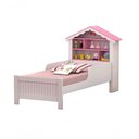 Ver imagem 3 de Cama Casinha Com Nichos, Prateleira E Colchão Rosa
