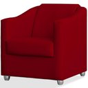 Ver imagem 1 de Poltrona Decorativa Luiza Suede Vermelho