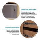 Ver imagem 4 de Paneleiro 70cm 4 Portas e 1 Gaveta com Espaço para Micro-ond Freijó-preto