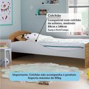 Ver imagem 4 de Kit Cama de Solteiro Lua c/ Casinha Branco Brilho/Amendoa - Moveis Peroba