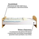 Ver imagem 5 de Kit Cama de Solteiro Lua c/ Casinha Branco Brilho/Amendoa - Moveis Peroba