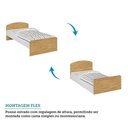Ver imagem 7 de Kit Cama de Solteiro Lua c/ Casinha Branco Brilho/Amendoa - Moveis Peroba