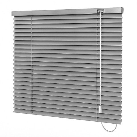 Persiana Horizontal Alumínio 25mm Prata - 1,06m X 1,20m