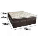Ver imagem 4 de Cama Box Baú Queen Suede Bipartido + Colchão Elegance Ortopédico Espuma D33 Extra Firme 158x198x63 C