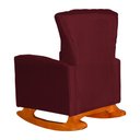 Ver imagem 4 de Poltrona Estofada de Balanço Melinda Suede Vermelho Bordo - Lm Decor