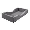 Cama Infantil Espumada Clara Premium Conforto Quarto Criança Proteção Moderna com Colchão Cor Cinza - 3