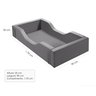 Cama Infantil Espumada Clara Premium Conforto Quarto Criança Proteção Moderna com Colchão Cor Cinza - 5