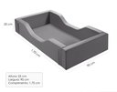 Ver imagem 5 de Cama Infantil Espumada Clara Premium Conforto Quarto Criança Proteção Moderna com Colchão Cor Cinza