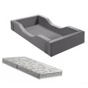 Ver imagem 1 de Cama Infantil Espumada Clara Premium Conforto Quarto Criança Proteção Moderna com Colchão Cor Cinza