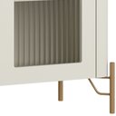 Ver imagem 7 de Cristaleira Sala de Jantar 2 Portas Vidro Pés Industrial Dourado Naim I03 Luna - Lyam Decor