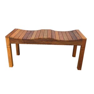 Banco Banqueta De Jardim varanda sala piscina 2 Lugares Madeira Demolição natural MINAS ARTE PRÓPRIA