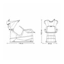 Ver imagem 6 de Kit Salão Cadeira Manual + Lavatório com Cuba + Carrinho Auxiliar Dompel Preto