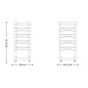 Ver mais imagens de Kit Salão Cadeira Manual + Lavatório com Cuba + Carrinho Auxiliar Dompel Preto