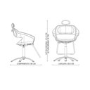 Ver imagem 7 de Kit Salão Cadeira Manual + Lavatório com Cuba + Carrinho Auxiliar Dompel Preto