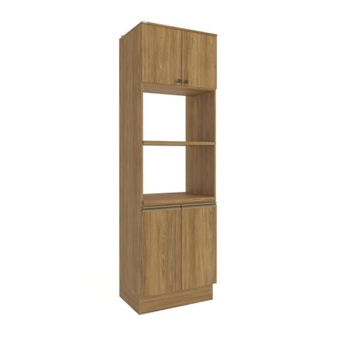 Kit 2 Fornos Celeste Kappesberg 100% Mdf 4 Portas Nogueira 70cm