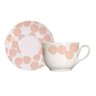 Jg.6 Xícaras com Pires de Porcelana Confetti Blush 240ml - 1