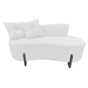 Ver imagem 1 de Namoradeira Sofá Feijão Luna Orgânica Couro Branco