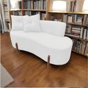 Ver mais imagens de Namoradeira Sofá Feijão Luna Orgânica Couro Branco