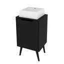 Ver imagem 3 de Gabinete para Banheiro 45cm Preto com 1 Porta Bn3641 Tecnomobili