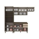 Ver mais imagens de Cozinha Compacta Connect 10 Portas 5 Prateleiras MDF Duna-Cristal Móveis Henn