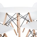 Ver imagem 2 de Conjunto Mesa Eames Branca 90cm e 4 Cadeiras Eames Pp Branca