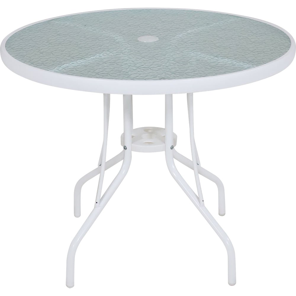 Conjunto Noronha em Aluminio 4 Cadeiras + Mesa + G-sol Branco Bel - 2