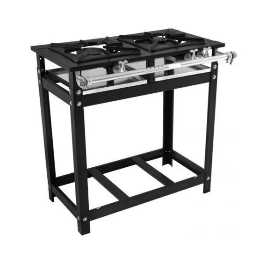 Fogão Industrial 2 Bocas Misto 30x30 Economy Baixa Pressão 1QS 1QD - Cristal Aço CRISTAL AÇO Fogão I - 3