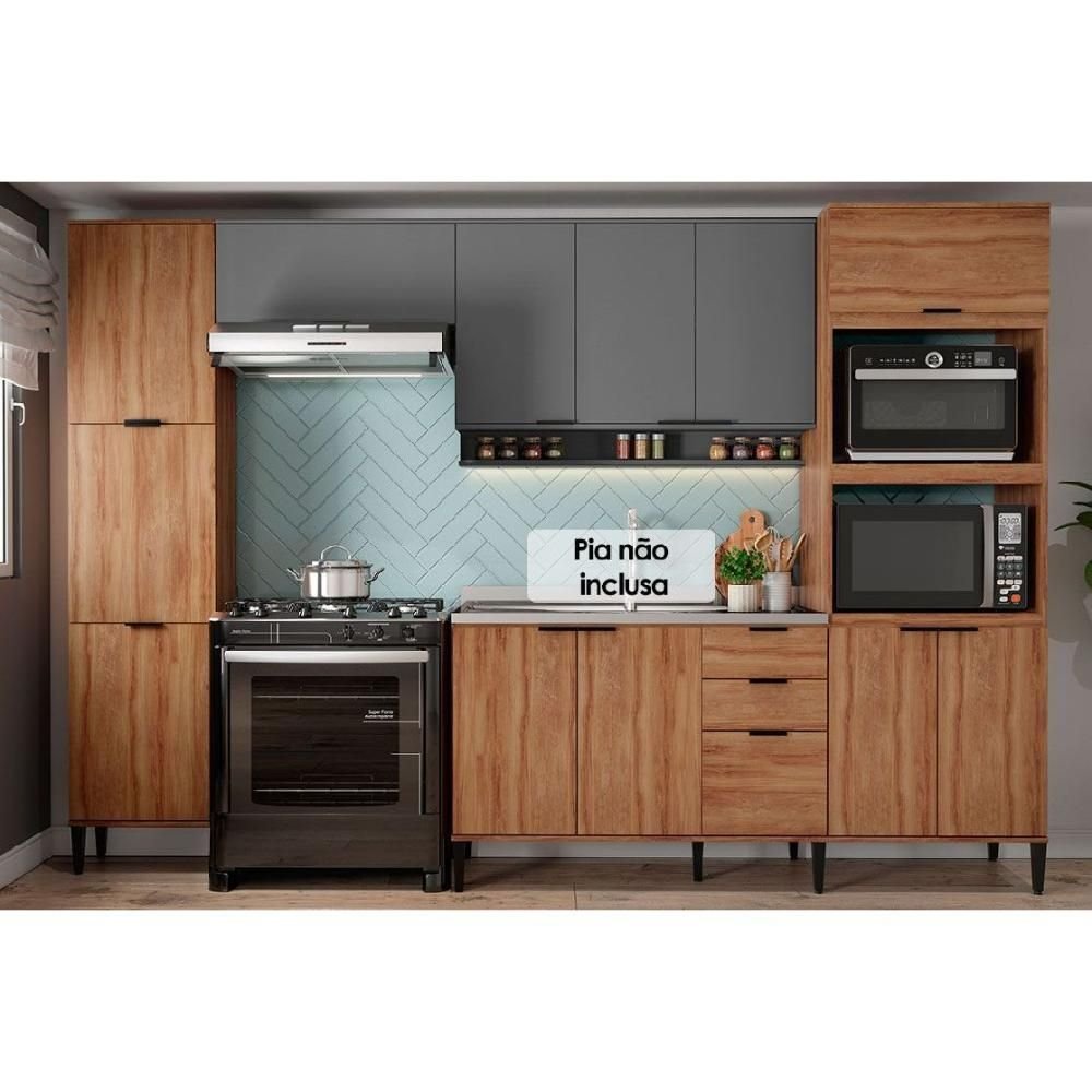 Kit Cozinha Modulada 5 Peças Alpha (2aéreos+1balcão+1paneleiro ...