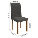 Ver imagem 4 de Conjunto 6 Cadeiras de Jantar com Pés em MDF Estofadas Fidelitá Itália Freijó/Grafite