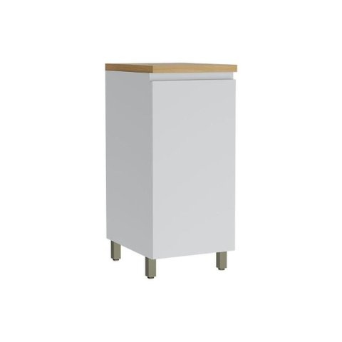 Gabinete de Cozinha Modulado Balcão com Tampo Rainha com 1 Porta 40cm Branca-nature - Nesher