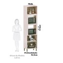 Ver imagem 2 de Paneleiro de Cozinha 70cm com 2 Nichos para Forno e Microondas 4 Portas Art Luciane Móveis