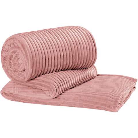 Cobertor Casal Queen Grosso Layla Canelada Super Quentinha Velvet:rosa