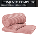 Ver imagem 4 de Cobertor Casal Queen Grosso Layla Canelada Super Quentinha Velvet:rosa