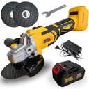 Ver imagem 1 de Esmerilhadeira Lixadeira Angular a Bateria 21v Motor Brushless Snel Ferramentas