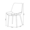 Ver imagem 2 de Kit 4 Cadeiras de Jantar Estrutura em Aco Carbono Nobre Bronze Estofado em Linho Conforto - Cinza
