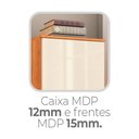 Ver imagem 6 de Cômoda Fellicci Chicago 2 Portas 5 Gavetas 153cm Mdp Cinamomo/off White com Cabideiro