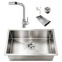 Ver imagem 1 de Kit Cuba Gourmet Cozinha 50x40 Inox 304 Prata com Torneira Misturador Retrátil Brinovar