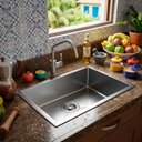 Ver imagem 3 de Kit Cuba Gourmet Cozinha 50x40 Inox 304 Prata com Torneira Misturador Retrátil Brinovar