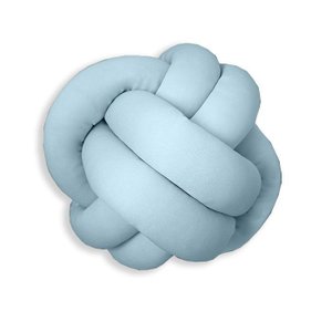 Almofada Decorativa Nó Malha:azul Bebê