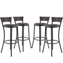 Ver imagem 1 de Kit 4 Banquetas Alta Forts Fibra Sintética UV Para Bancada, Área Gourmet, Bar, Piscina, Balcão - Tab