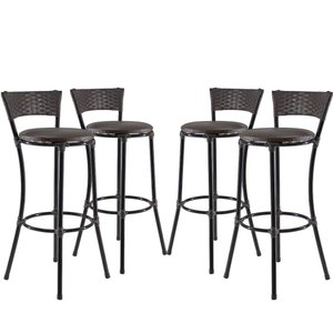 Kit 4 Banquetas Alta Forts Fibra Sintética UV Para Bancada, Área Gourmet, Bar, Piscina, Balcão - Tab