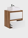 Ver imagem 5 de Gabinete para Banheiro com Cuba 60cm Mdf Freijo com Branco Dubai - On Móveis