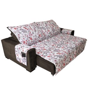 Protetor para Sofá Retrátil até 3m 2 Lugares Floral